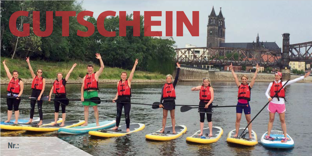 Gutschein SUP Biber SUP StandUpPaddling Magdeburg